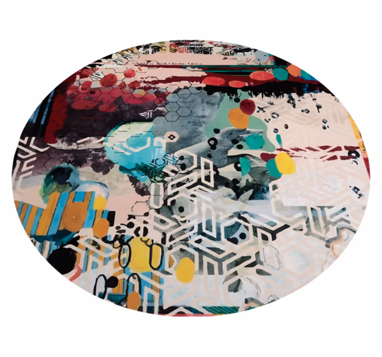 vinylový koberec do obývačky abstraktný motív splash - Tenstickers