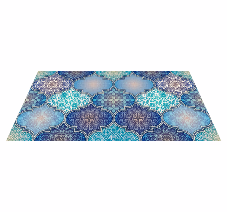 Ozdobné štvorčeky etnické vinylové koberce - Tenstickers