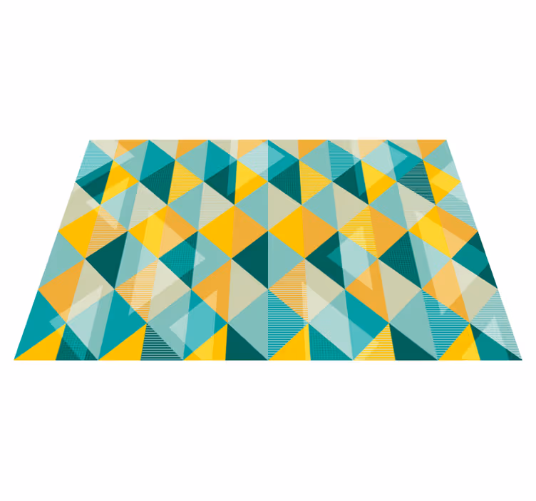 Príbeh trojuholníkov geometrický vinyl koberec - Tenstickers