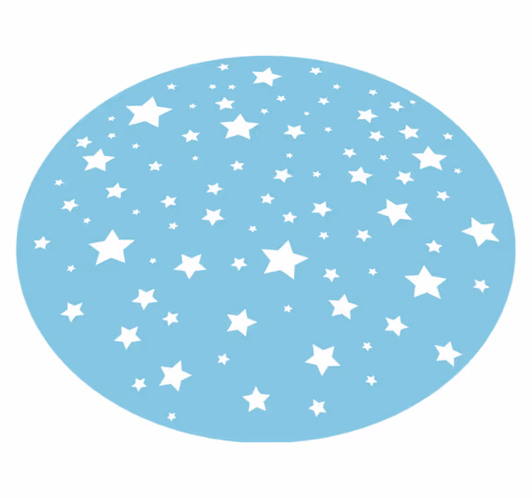 Modré hviezdy okolo vinylového koberca - Tenstickers