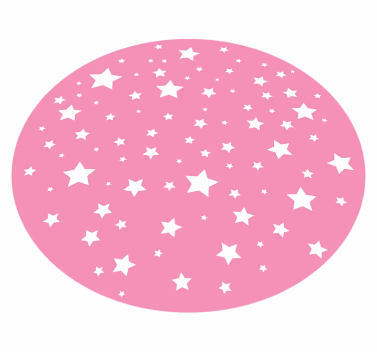 Ružové hviezdy detský vinyl koberec - Tenstickers