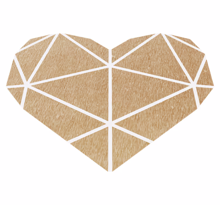 moderný vinylový koberec geometrický tvar srdca - Tenstickers