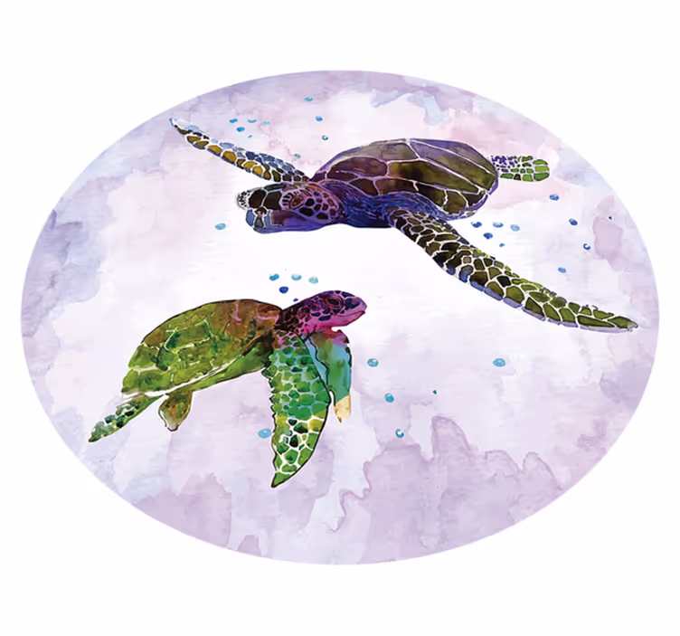 vinylové koberce zvieratá duo morských korytnačiek - Tenstickers