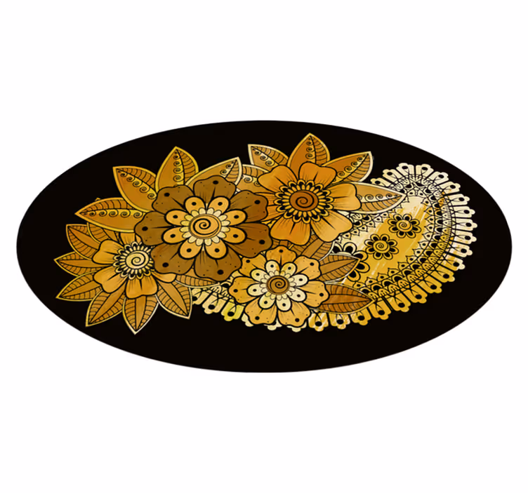 vinylový koberec mandala detail mandaly - Tenstickers