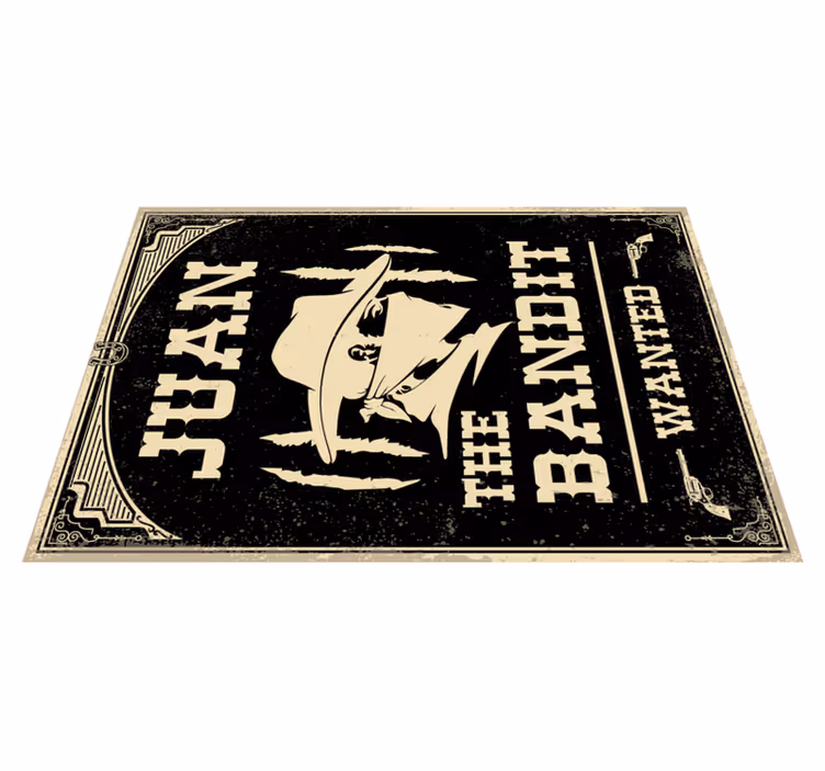 vinylový koberec s menom téma western bandit - Tenstickers