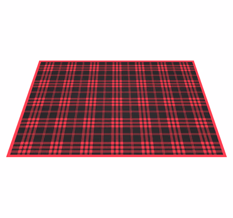 Vianočný tartan vzor pruhy vinyl koberec - Tenstickers