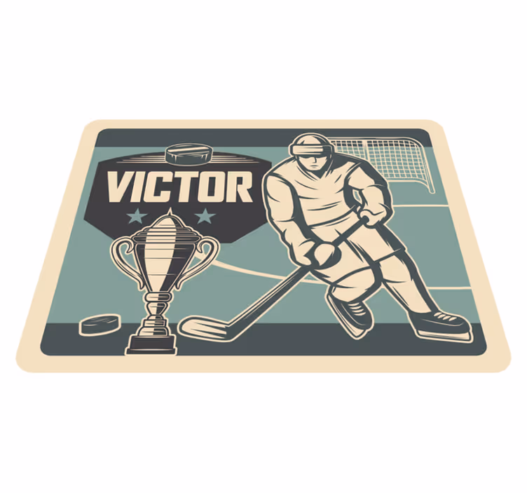 Hokejista s menom detský vinylový koberec - Tenstickers