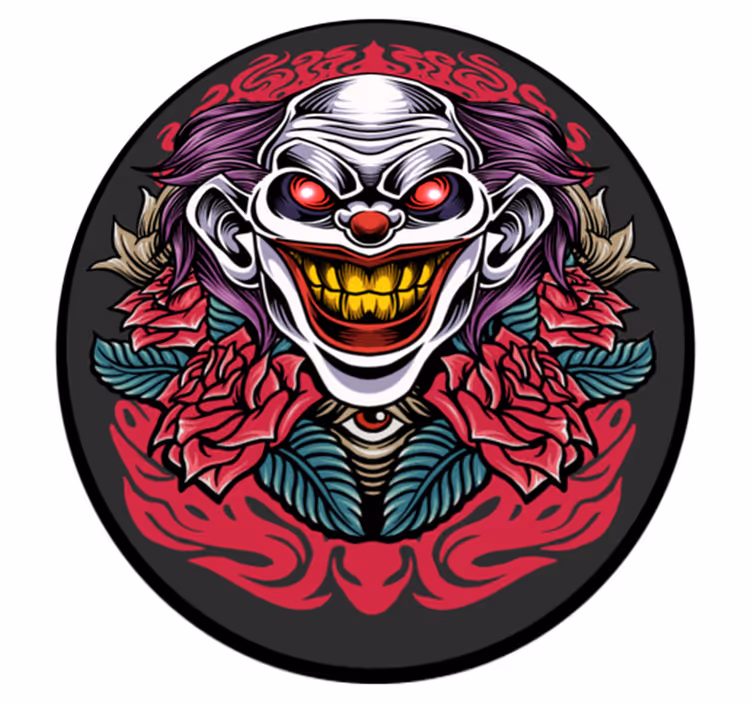vinylový koberec halloween klaunská ilustrácia - Tenstickers