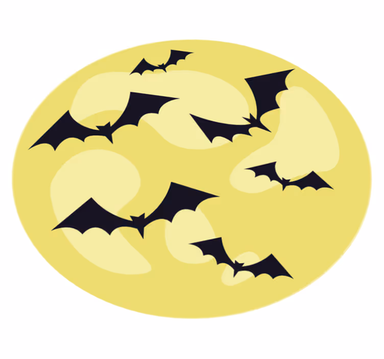 Halloween bat nočný vzor vinylový koberec - Tenstickers