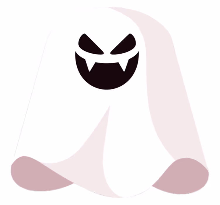 vinylový koberec halloween monochromatický duch - Tenstickers