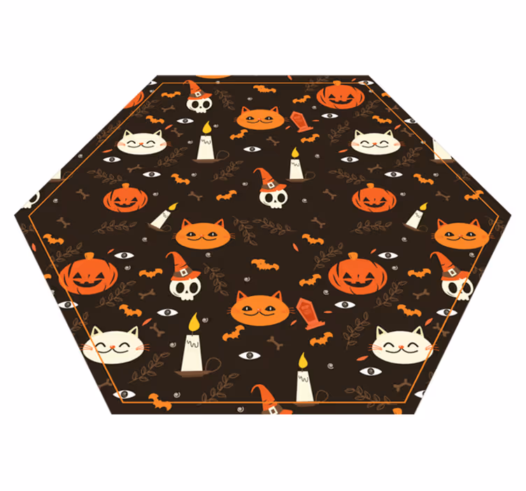 vinylový koberec halloween slávnostný halloweenský vzor - Tenstickers