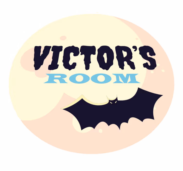 vinylový koberec s menom personalizovaný znak netopiera - Tenstickers