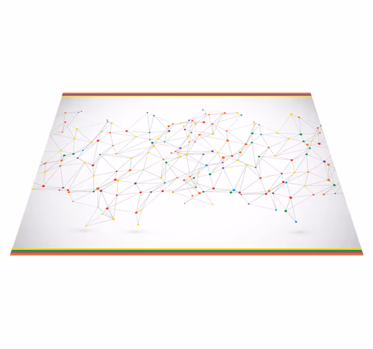 vinylový koberec s geometrickýmy tvarmi geometrické spojenia - Tenstickers