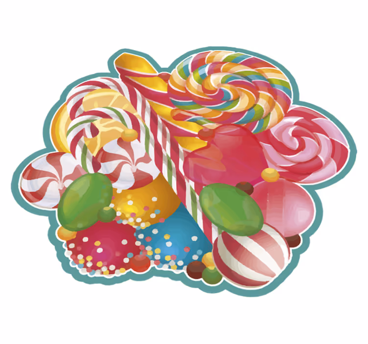 Zabalený bonbón na vianočný stromček - Tenstickers