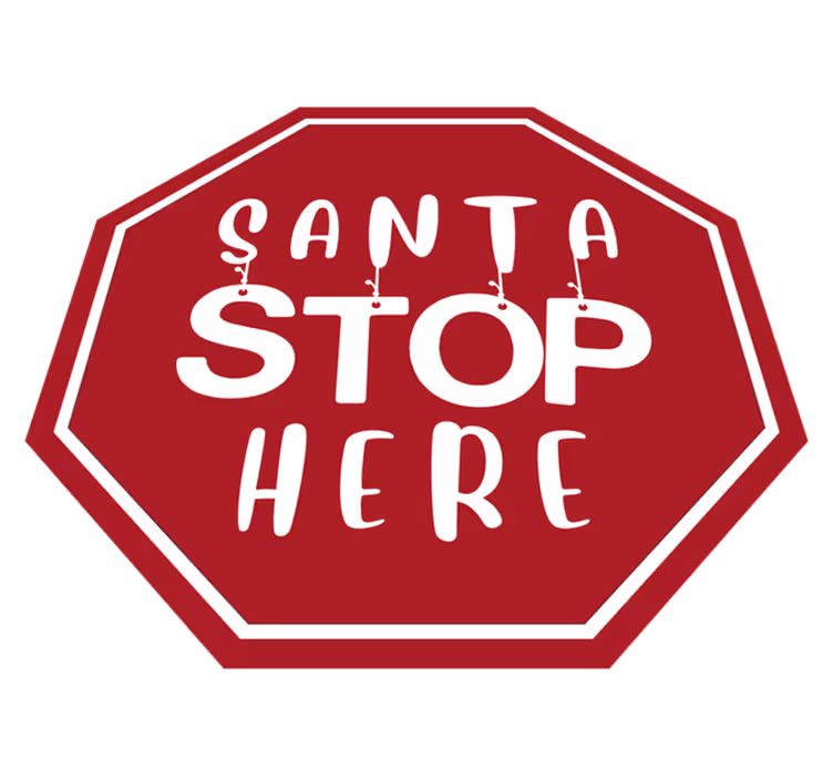 vianočný vinylový koberec santa stopka - Tenstickers