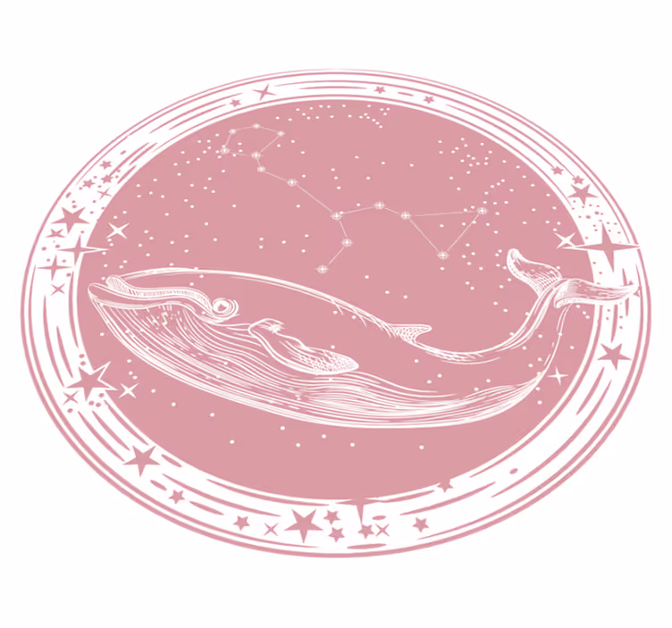 hviezdy vinylový koberec kruh súhvezdia veľryby - Tenstickers