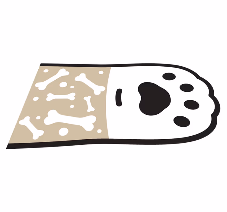 Potlač psích labiek a zvierací koberec - Tenstickers