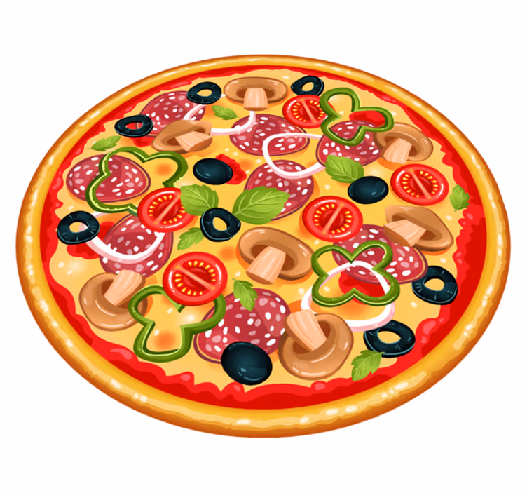 vinylový koberec do kuchyne lahodný kúsok pizze - Tenstickers