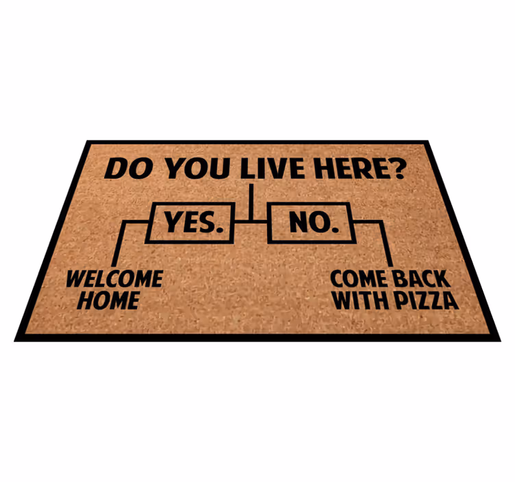 Zijes tu? áno / nie / vlastný koberec na pizzu - Tenstickers