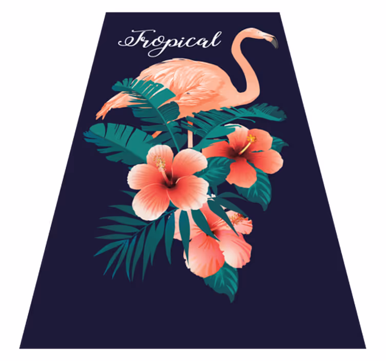 vinylové koberce zvieratá tropický plameniak - Tenstickers