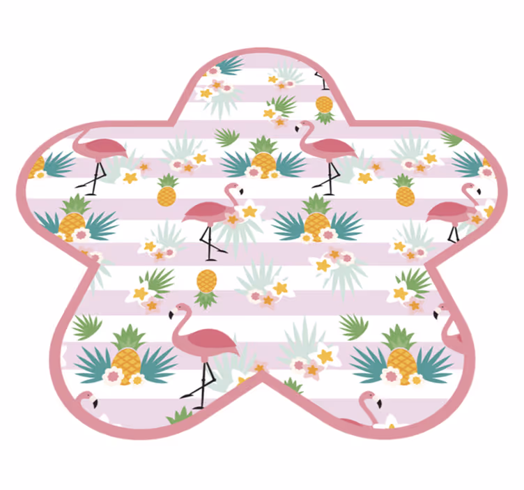vinylový koberec pre bábätko čas na hranie plameniakov - Tenstickers