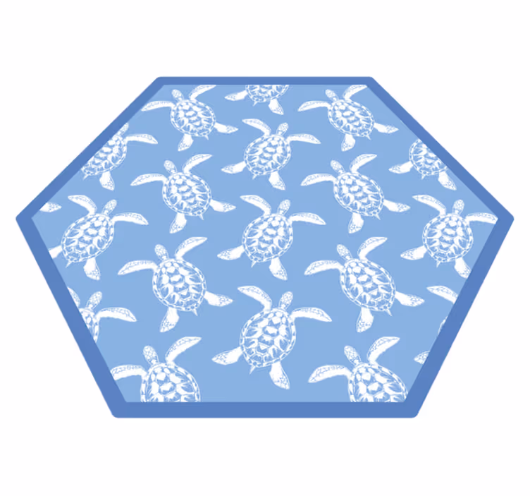 vinylový koberec do kúpelne korytnačí vzor - Tenstickers