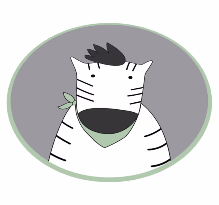 detský vinylový koberec veselá zebra - Tenstickers