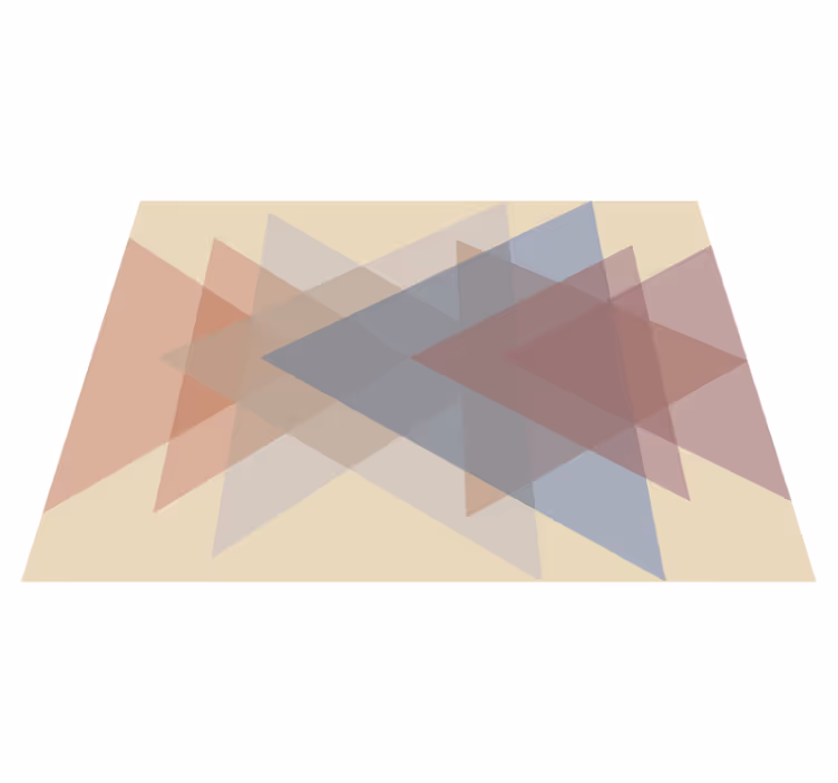 Vinylový koberec s geometrickými tvarmi prekrývanie tvarov - Tenstickers