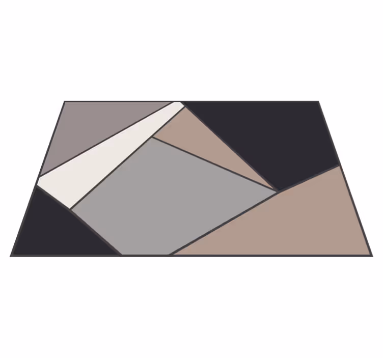 Vinylový koberec geometrické tvary béžový geometrický - Tenstickers