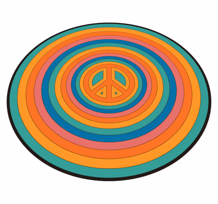 vinylový koberec pre mládež farebný symbol mieru - Tenstickers