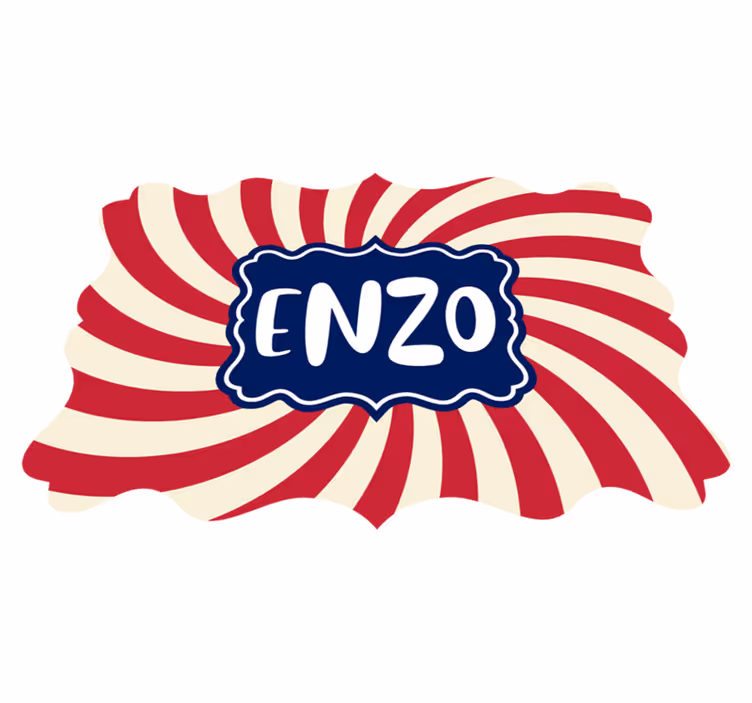 vinylový koberec s menom personalizované pruhy - Tenstickers