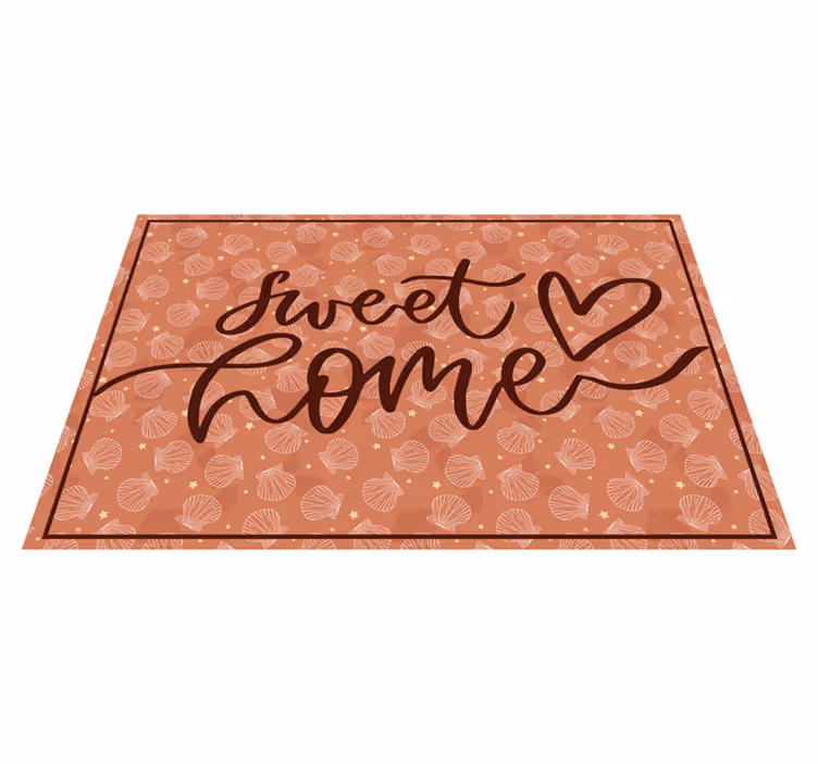 vinylový koberec citáty sladké domáce srdce - Tenstickers