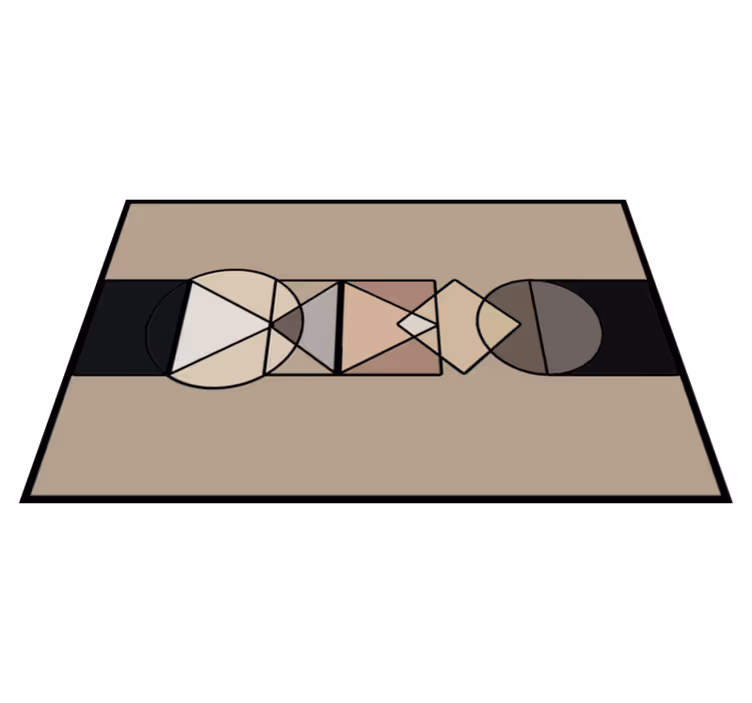 Vinylový koberec geometrické tvary kruhy - Tenstickers