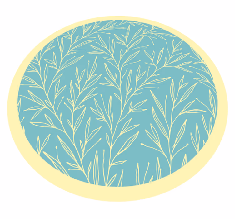 vinylový koberec s kvetmi botanický okrúhly motív - Tenstickers