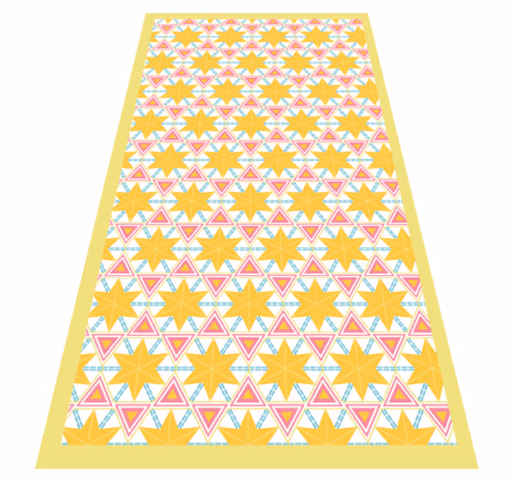 vinylový koberec do kuchyne geometrický vzor hviezdice - Tenstickers