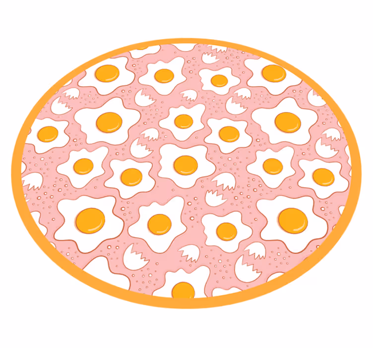detský vinylový koberec kruhový vzor vajíčka - Tenstickers