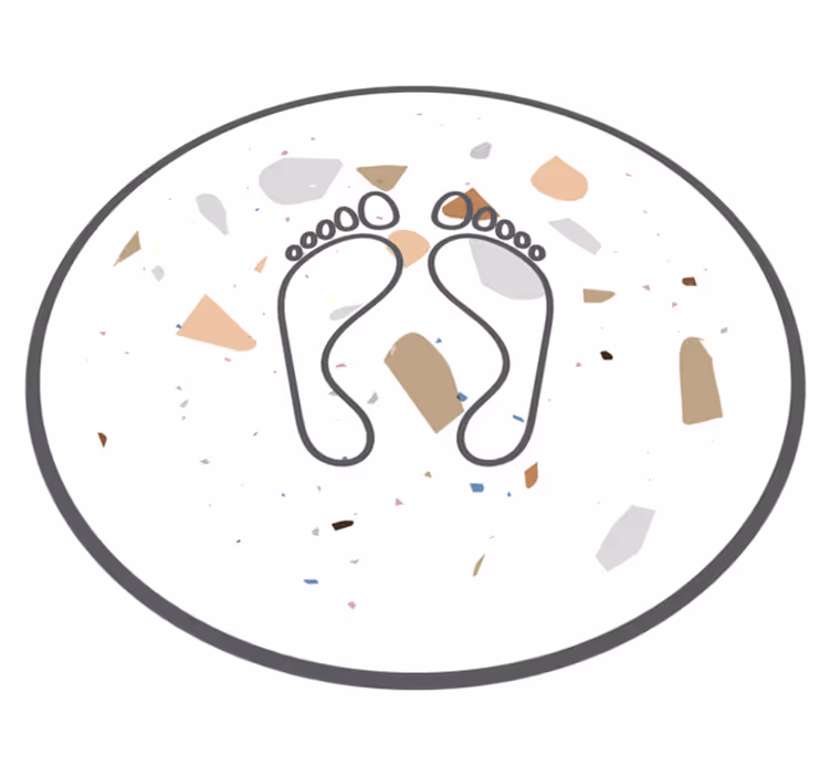 Terazzové stopy v kúpeľni - Tenstickers