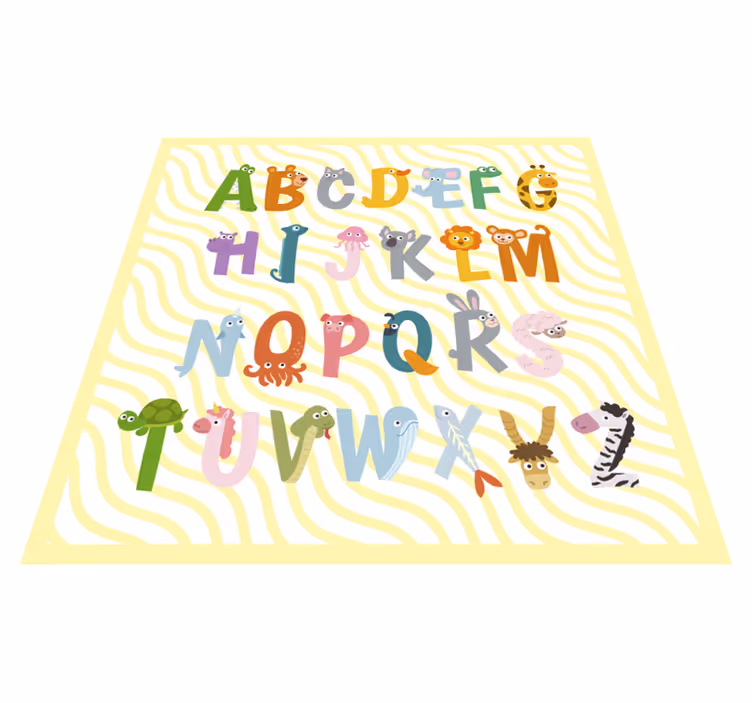 Vinylový koberec s abecedou zvierat - Tenstickers