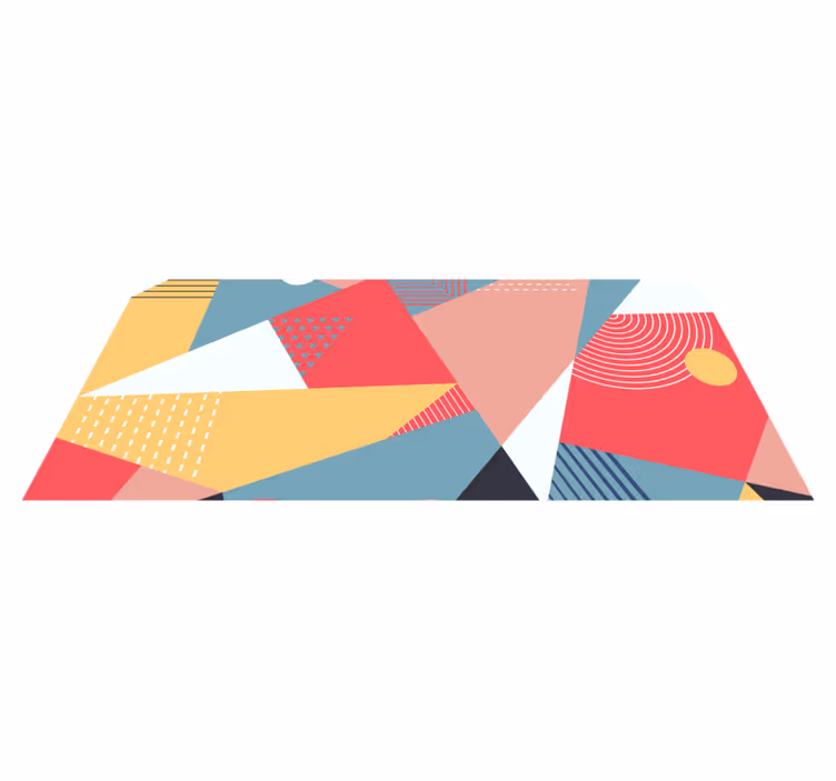 Geometrický farebný moderný koberec - Tenstickers