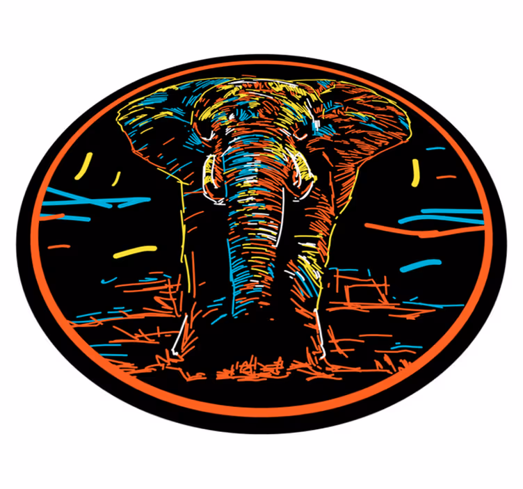 vinylové koberce zvieratá živá silueta safari - Tenstickers