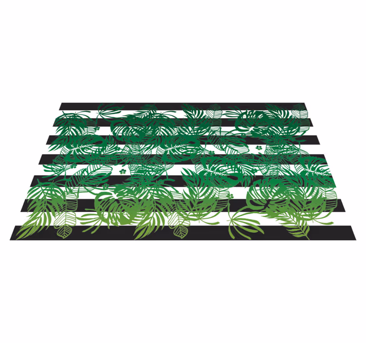 Vinylový koberec pruhovaná monstera rastlinná príroda - Tenstickers