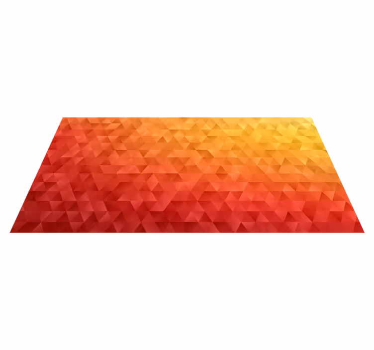 žlté červené a oranžové trojuholníky geometrické koberce - Tenstickers