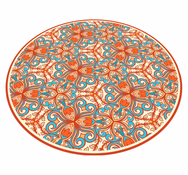 vinylový koberec mandala zdobený kruhový vzor - Tenstickers