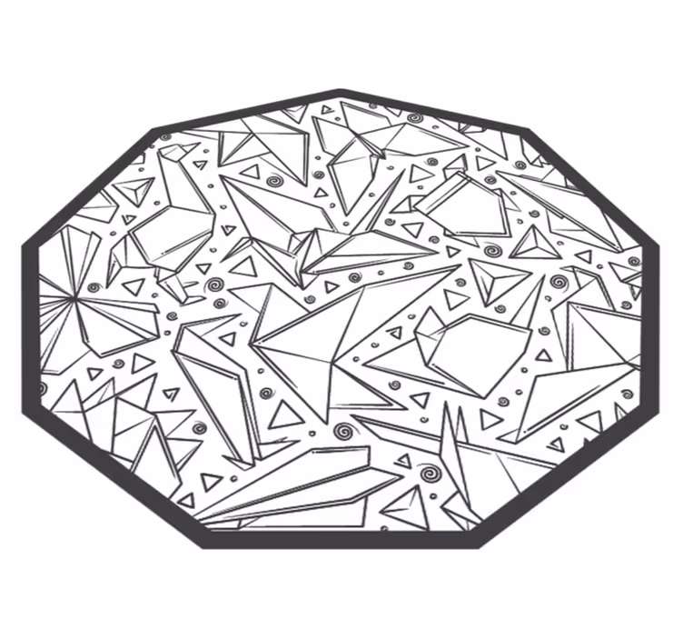 Vinylový koberec s geometrickými tvarmi oktagon - Tenstickers