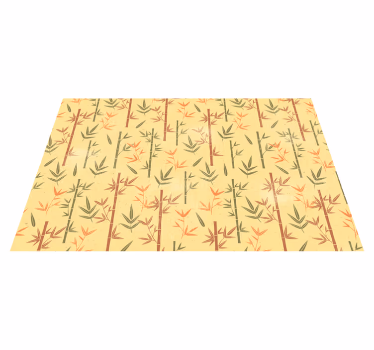 vinylový koberec s kvetmi botanický bambus - Tenstickers