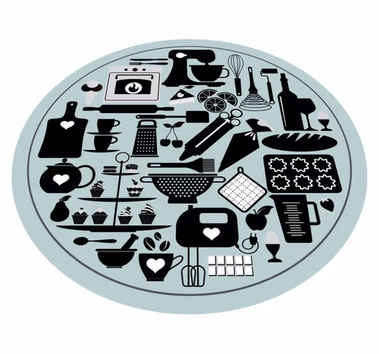 Kuchynské prvky moderný koberec - Tenstickers