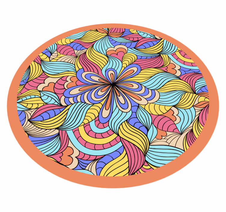 Psychedelický džungľový koberec mandaly - Tenstickers