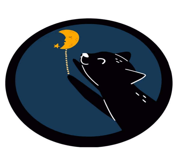 Koberec pre mačku a mesiac - Tenstickers