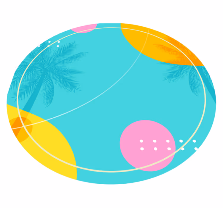 vinylový koberec s kvetmi dekor tropickej palmy - Tenstickers