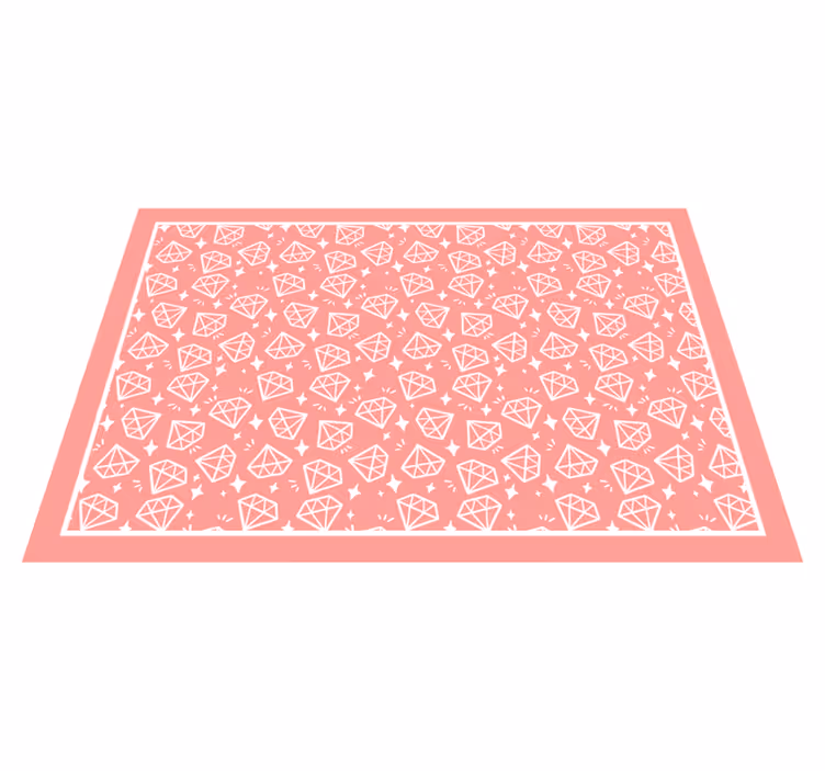 vzorovaný vinylový koberec geometrický diamantový vzor - Tenstickers